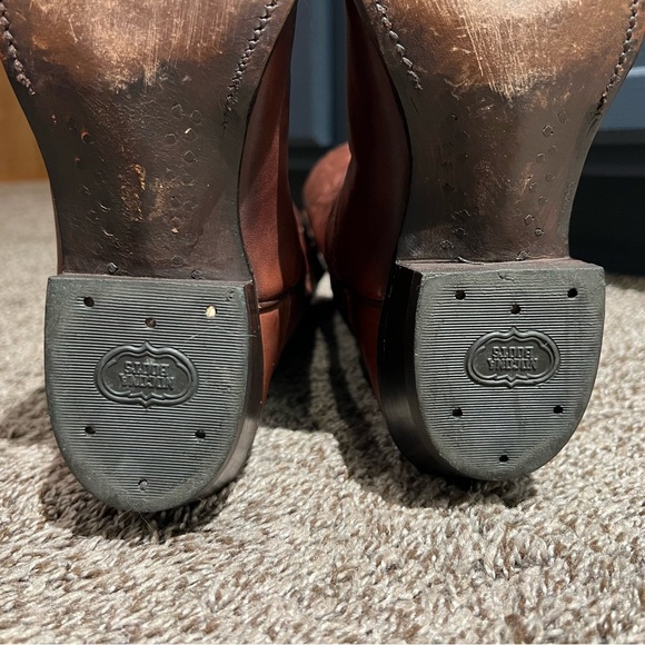 Nocona Men’s 7B model 7520-27-403 in Redwood Deertan Cowboy Boots - Picture 9 of 12